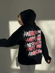 Худі жіночі (чорний)оптом VALERIA BUTIK 