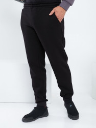 Спортивные штаны мужские на флисе (black) оптом 75234086 N353-61