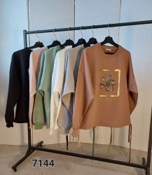 Свитшоты женские (мята) оптом 42387610 7144-55