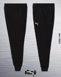 Спортивные штаны мужские БАТАЛ (black) оптом 62183549 1190-19