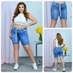 Шорти джинсові жіночі БАТАЛ оптом LADY JEANS