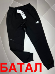 Спортивные штаны мужские БАТАЛ на флисе (черный) оптом Турция 07893165 06-14