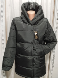 Куртки зимние женские ПОЛУБАТАЛ (черный) оптом 91624375 04-25