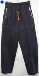 Спортивные штаны мужские БАТАЛ на флисе (dark blue) оптом 42687930 A116B-1
