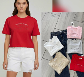 Футболки женские (серый) оптом 50291638 ВХ316-159