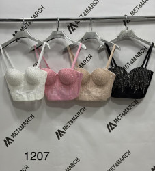 Топы женские (белый) оптом 02794635 1207-44