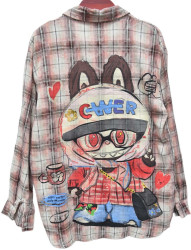 Рубашки женские ПОЛУБАТАЛ оптом 09482613 735-1-15