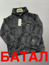 Худи мужские БАТАЛ на флисе оптом 29401865 98-11