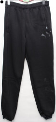 Спортивные штаны мужские на флисе (black) оптом 31406287 010-39