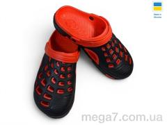 Кроксы, Rai shoes оптом 308 чорно-червоний