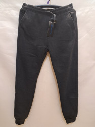 Спортивные штаны мужские БАТАЛ на флисе (graphite) оптом 43162089 2203-24