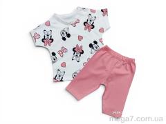 Костюм, Kids-modnik оптом 2632 комплект для малюків футболка-шорти персиковий