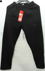 Спортивные штаны мужские на флисе (черный) оптом 64217389 02-33