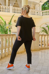 Костюми жіночі БАТАЛ (чорний) оптом 