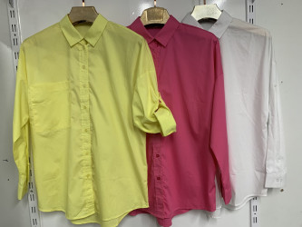 Рубашки женские (розовый) оптом 97816204 101002-89