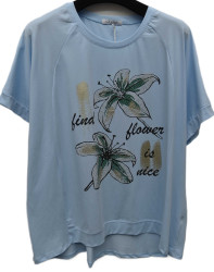 Футболки женские БАТАЛ оптом 68475920 W7117-81