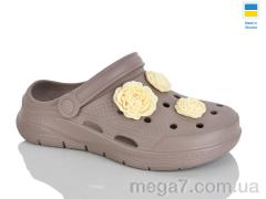 Кроксы, Зручне взуття оптом 411 коричневий