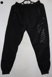 Спортивные штаны мужские на флисе (black) оптом 68049731 05-55