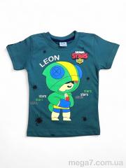 Футболка, Kids-modnik оптом 4084 Leon т.зелений
