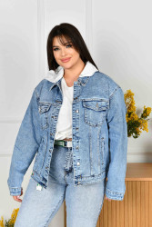Куртки джинсовые женские БАТАЛ оптом LADY JEANS 72394168 702-2