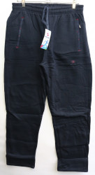Спортивные штаны мужские на байке (темно синий) оптом 01739562 13303-33