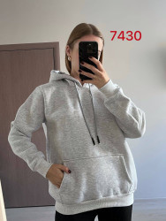 Худи женские на флисе ПОЛУБАТАЛ оптом 96152084 7430-6-40