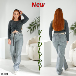 Джинсы ПАЛАЦЦО женские ПОЛУБАТАЛ оптом 49173068 8018-2