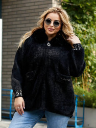 Кофти  жіночі БАТАЛ (чорний) оптом