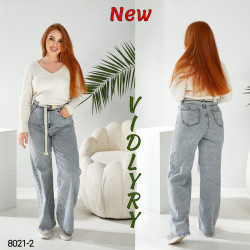 Джинсы ПАЛАЦЦО женские ПОЛУБАТАЛ оптом 10374569 8021-2