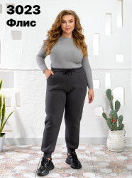 Спортивні штани БАТАЛ на флісі жіночі оптом