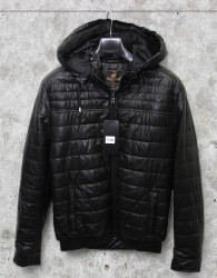 Куртки кожзам мужские HESTOVRVIIO БАТАЛ (черный) оптом 60984157 DM5802-11