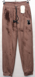 Спортивные штаны женские БАТАЛ на меху оптом 18350642 B501-112