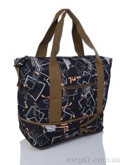 Сумка, Superbag оптом 8016 black-yellow