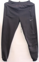 Спортивные штаны мужские на флисе (dark blue) оптом 93457168 02-11
