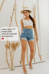 Шорты джинсовые женские JEANS SHOP оптом 85710642 2309-6