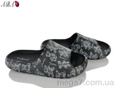 Шлепки, Aba оптом T2023-10 black