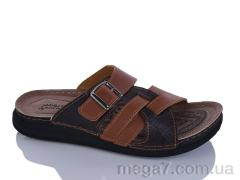 Шлепки, Oscar оптом 01-18 корич.мікс