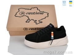 Кроссовки, Restime оптом AW026809 black