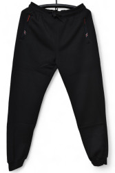 Спортивные штаны мужские БАТАЛ на флисе (черный) оптом 06829537 L-2408-49