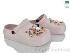 Кроксы, Golden Lion оптом 312-2 сова беж