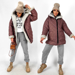 Куртки двусторонние зимние женские оптом Yanush  31805497 30354-1