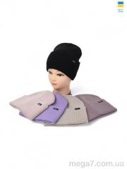 Шапка, Angelica оптом ANGELICA FM004-2 подвійна mix