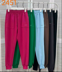 Спортивные штаны женские (зеленый) оптом Турция 46509213 2451-24