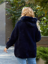 Кофти жіночі БАТАЛ (темно синій) оптом