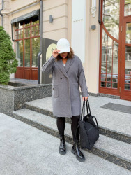 Пальто жіночі БАТАЛ оптом FASHION COTTON