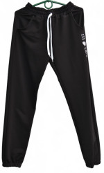 Спортивные штаны подростковые (черный) оптом 59748136 03-97