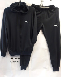 Спортивные костюмы мужские на флисе (black) оптом 23879015 01-1