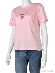 Футболка, Мир оптом 4349-Butterfly-3 pink