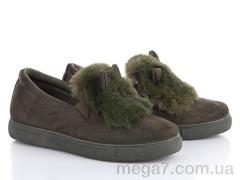Слипоны, Ok Shoes оптом 1555-3 green