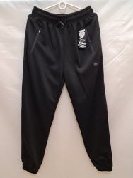 Спортивные штаны мужские БАТАЛ (black) оптом 54390627 7062-29